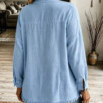 Elevated & Everyday Fringe Hem Long Sleeve Blouse