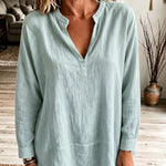 Elevated & Everyday Fringe Hem Long Sleeve Blouse