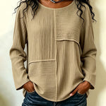 Effortless Textured Long Sleeve Top