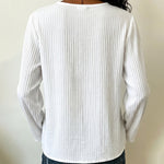 Effortless Textured Long Sleeve Top
