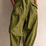 Sleeveless Loose Cargo Jumpsuit