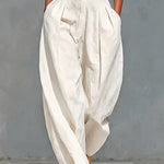 Modern Minimalist Loose Long Sleeve Top and Harem Pants Set