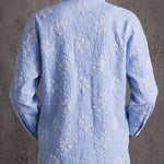 Grace Floral Embroidered Stand Collar Blouse