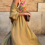 Women's Printed Satin Cardigan Dress Two-Piece Set