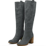 SUEVIRA��� | SUEDE BLOCK HEEL BOOTS