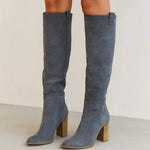 SUEVIRA��� | SUEDE BLOCK HEEL BOOTS