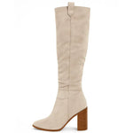 SUEVIRA��� | SUEDE BLOCK HEEL BOOTS