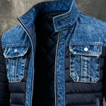 PATRYK | Elegant Denim-Accented Quilted Jacket