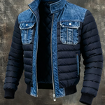 PATRYK | Elegant Denim-Accented Quilted Jacket