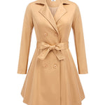 Zeagoo Women's Trench Coats Double-Breasted Coat with Belt
