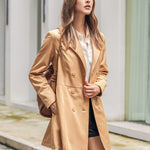 Zeagoo Women's Trench Coats Double-Breasted Coat with Belt
