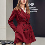 Zeagoo Women's Trench Coats Double-Breasted Coat with Belt