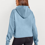 Zeagoo Womens Half Zip Cropped Hoodies