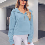 Zeagoo Womens Half Zip Cropped Hoodies