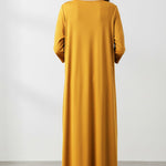 Solid Color V Neck Sweatshirt Dress