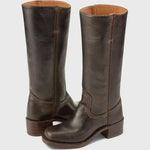 PIPPA | WOMEN'S LEATHER KNEE-HIGH BOOTS WITH HEELS