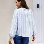 Tie Knot Front Tops Cotton Blouse Shirts - Zeagoo (Us Only)