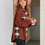 Zeagoo Womens Corduroy Flannel Shacket Jacket Casual Plaid Shirts