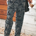 Margovil Casual Pockets Drawstring Camo Joggers