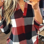 Tetris Plaid V neck Shirt