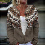 Ana | Retro Icelandic Knit Cardigan