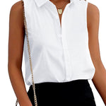 Sleeveless Button Down Tank Tops - Zeagoo (Us Only)