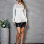 Satin Silk Button Down Shirts - Zeagoo (Us Only)