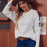 Zeagoo Womens 2023 Fall Sweaters Cute Cable Knit Crewneck Chunky Cozy Long Sleeve Warm Soft Pullover Sweater Tops