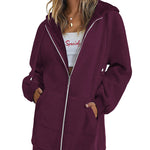 Zeagoo Zip Up Hoodies Long Fleece Jacket