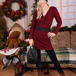 Twist Front Knitted Bodycon Dress - Zeagoo (Us Only)