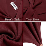 Twist Front Knitted Bodycon Dress - Zeagoo (Us Only)