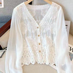 Women's Vintage Floral Art Stylish Loose Casual Cotton Shirt