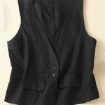 Women's V-neck Casual Sleeveless Vest Cotton And Linen Vest Jacket