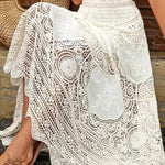Women's Vintage Hollow Knitted Flared Cotton Skirt