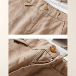 Women's Jacquard PatternTencel and Linen Casual Pants
