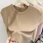 Women's Casual Slim Fit Round Neck Sleeveless Top