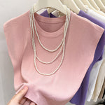Women's Casual Slim Fit Round Neck Sleeveless Top