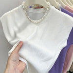 Women's Casual Slim Fit Round Neck Sleeveless Top
