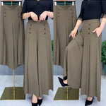 Women's Draped Relaxed Wide-leg Pants