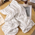 Women's Stripe Cotton And Linen Casual Pants