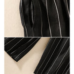Women's Stripe Cotton And Linen Casual Pants