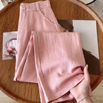 Women's Tencel and Linen Jacquard Pants