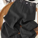 Women's Tencel and Linen Jacquard Pants