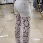 Women's Casual Hollow Embroidery Patchwork Jeans