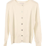 Women's Round Neck Cardigan Solid Color Loose Knit Sweater