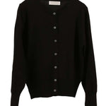 Women's Round Neck Cardigan Solid Color Loose Knit Sweater