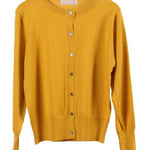 Women's Round Neck Cardigan Solid Color Loose Knit Sweater