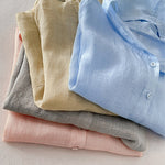 Women's Casual Cotton and Linen Hooded Cardigan