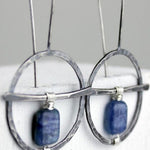 Women's Vintage Hand Wrapped Natural Lapis Lazuli Earrings