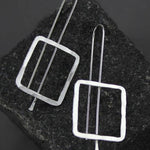 Women's Threaded Geometric Minimalist Drop Earrings Simple